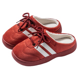 猫人德训棉拖鞋女款2026新款室内家居防滑保暖包跟拖鞋女冬天外穿