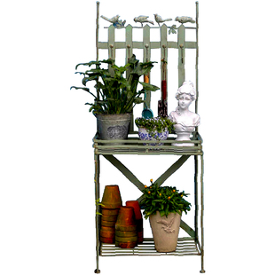 复古铁艺花架置物架阳台多肉落地式多层架户外露台庭院做旧爬藤