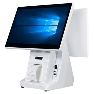 新款收银机餐饮奶茶饭店扫码点餐点单出单机点菜机商用收银系统管理一体机超市便利店小型海外双屏电脑收款机