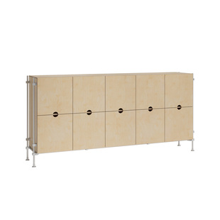 汐岸物研所餐边柜工业风斗柜桦木海洋板铝型材客厅靠墙边柜储物柜