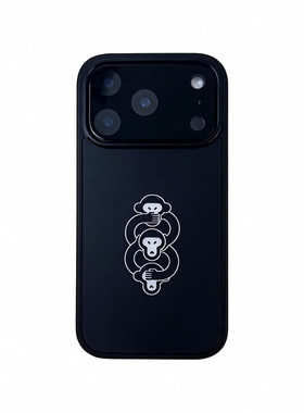小众潮牌儒家经典三不猴修行磁吸磨砂防摔个性适用于iphone17promax/16promax苹果手机壳