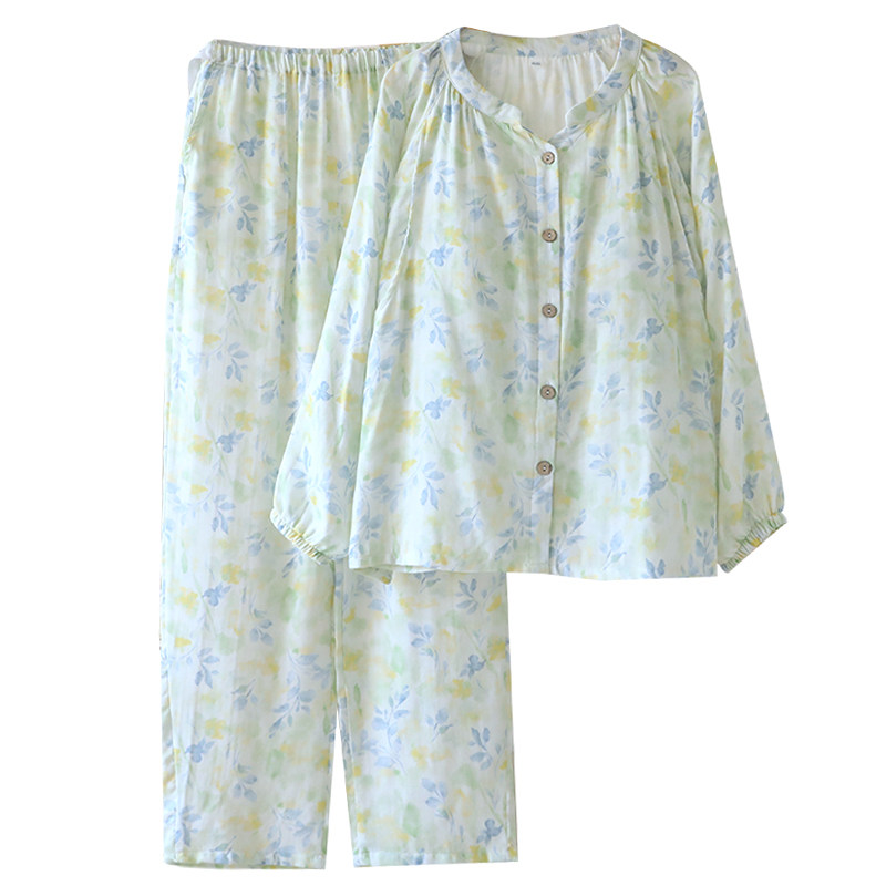 新款竹棉纱布月子服夏季薄款