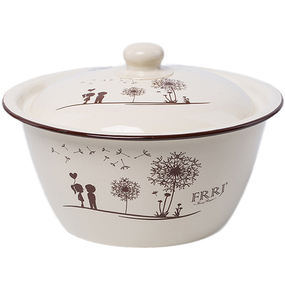 瑕疵品带盖怀旧老式猪油盆