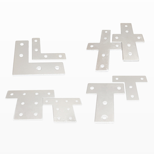 铝型材外置连接件T L 十字型一字板外连接3040直角拐角件碳钢镀镍