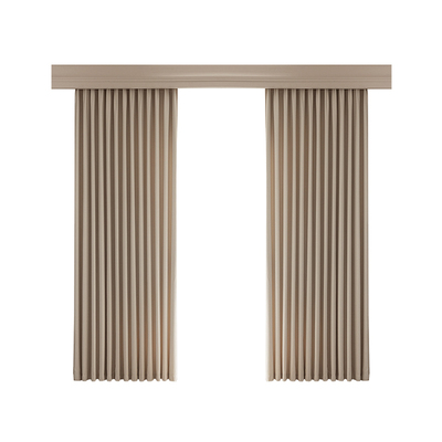 棉麻窗帘全遮光2025新款奶茶色