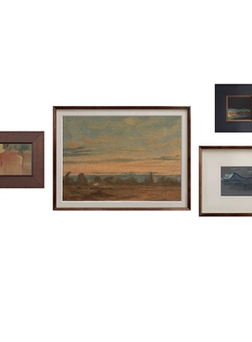 稀有元素【海边暮色】挂画抽象风景中古侘寂卧室餐厅客厅装饰画