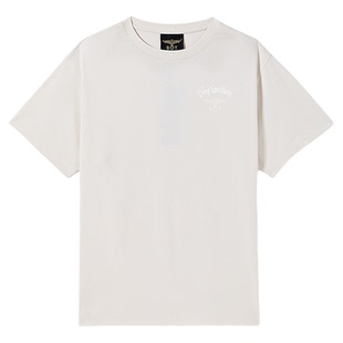 BOYLONDON简约英文烫钻潮牌休闲百搭短袖春夏男女同款T恤N01093