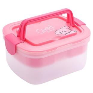 多巴胺饭盒水果沙拉带酱料便当盒塑料可微波带把手拎三明治小餐盒