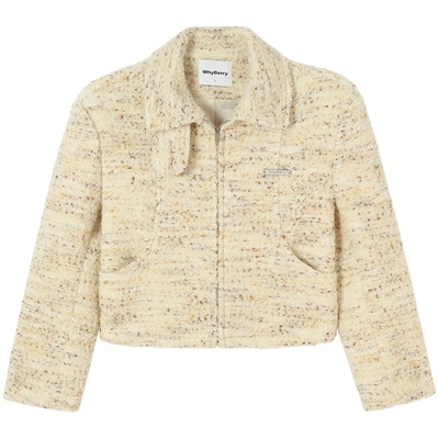 WhyBerry短款垫肩设计外套