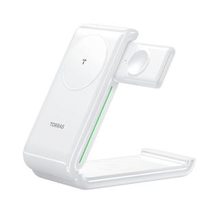 图拉斯小云团适用苹果16三合一无线充电器iPhone17ProMax手机支架17magsafe磁吸底座iWatch手表AirPods座15