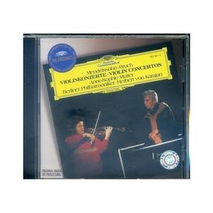 布鲁赫&门德尔松小提琴协奏曲CD 卡拉扬&穆特CD唱片 碟片