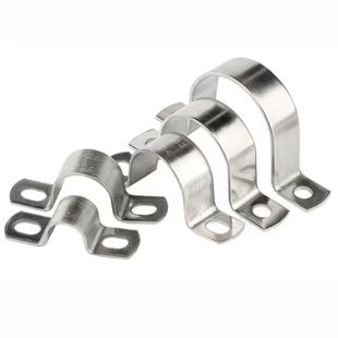 304不锈钢加厚骑马卡管卡抱箍ppr水管配件圆管u型卡扣墙上固定器