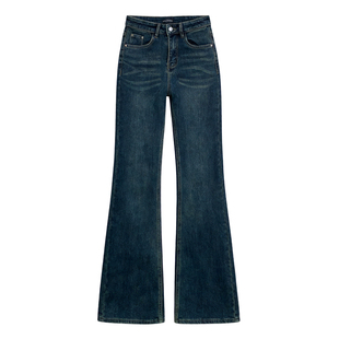 李李服饰白色高腰不贴腿微喇牛仔裤女26春季新款显腿长百搭裤