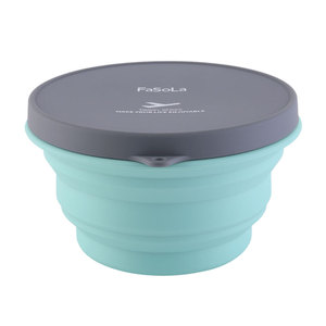 日本旅游硅胶折叠碗儿童便携伸缩泡面碗带盖外出户外野餐宿舍饭盒