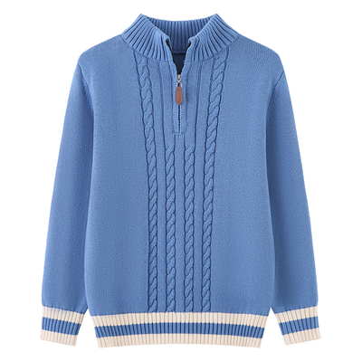 男童毛衣秋冬款加厚纯棉