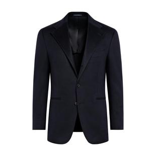 SUITSUPPLY外套藏青色山羊绒宽松慵懒男士西装上衣