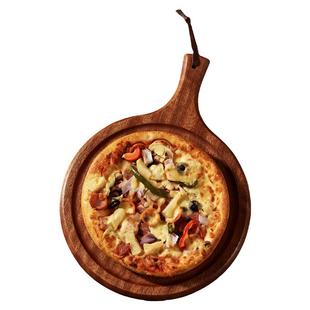 初心实木披萨盘托盘乌檀木牛排木盘餐盘整木西餐摆盘水果砧板餐具