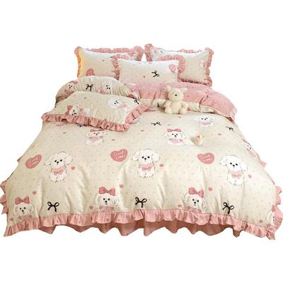 2025新款床上四件套被套床单宿舍床裙三件套非全棉纯棉秋冬天床品