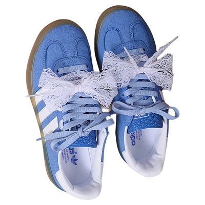 蕾丝鞋带德训鞋珍珠鞋花挂件装饰