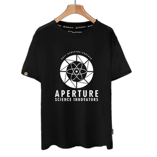 Aperture实验室传送门2光圈科技valve纯棉短袖t恤衫男女半袖衣服