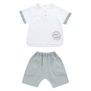 男童夏装礼服汉服儿童改良薄款民族风刺绣唐装夏天男宝宝汉服套装