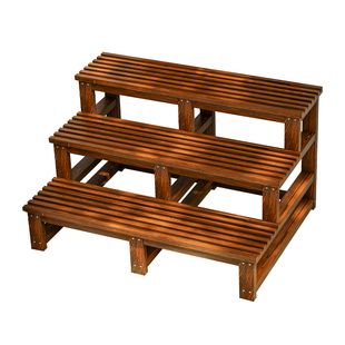 阳台活动小楼梯二层台阶木踏步阶梯脚踏室外实木家用梯子凳子两用