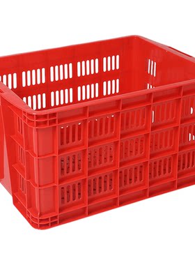 红色塑料筐加厚多功能镂空加厚水果蔬菜筐物流运输筐子大号收纳筐