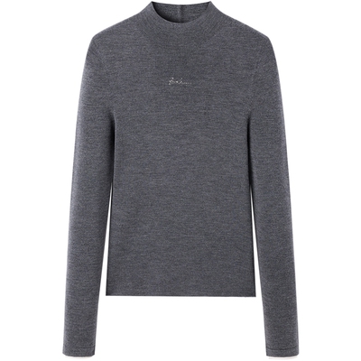 太平鸟女装秋冬柔软织纹无缝打底毛衫A1EBE4152