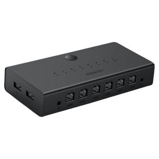 绿联同步器4口/8口kvm物理多开控制键鼠键盘鼠标usb两口四口共享分屏穿屏切换器多台手机电脑适用搬砖dnf游戏