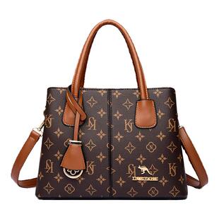 软皮手提包包女2025新款女士斜挎包大容量中年妈妈包时尚休闲女包