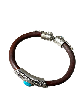 鸡血藤天然石手镯开口可调手饰