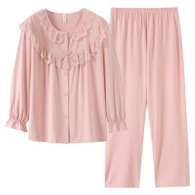 睡衣女士纯棉拉架春秋长袖家居服