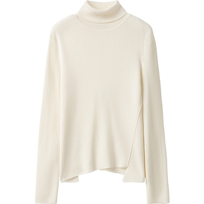 【播奥莱】播商场同款修身高领毛衣女冬纯色羊毛针织衫BDR4SD4018