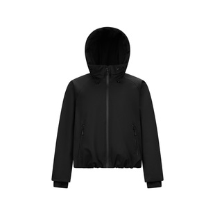 陈都灵同款森马羽绒服女中长款花苞轻薄三防2025冬新款插肩袖防风