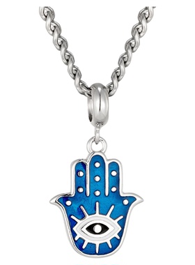 KREAM 925银法蒂玛之手吊坠男欧美个性复古项链女锁骨链情侣礼物