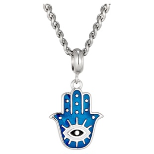 KREAM 925银法蒂玛之手吊坠男欧美个性复古项链女锁骨链情侣礼物