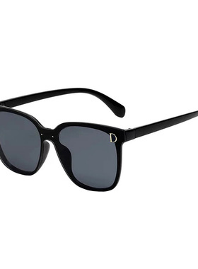 墨镜一体式无框黑色ins太阳镜