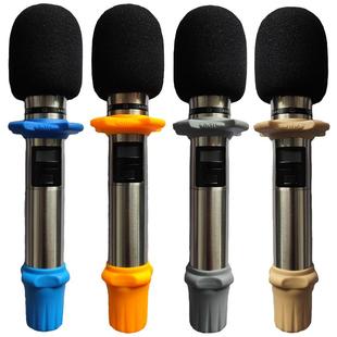 CQA火炬话筒专用套装加厚海绵话筒套防喷罩硅胶防滑圈防摔尾套