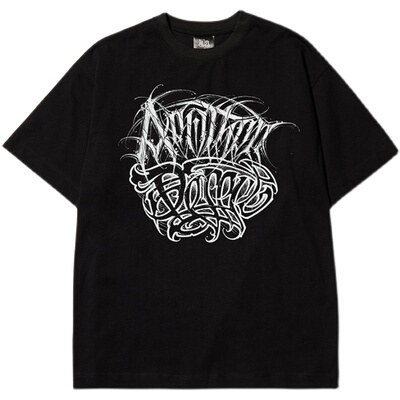 lwa原创国潮奇卡诺花体短袖t