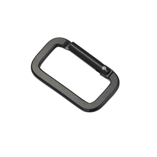 长方形纯黑色登山扣跑道扣箱包钥匙扣挂件迷你挂扣异形扣弹簧扣