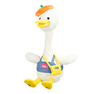 智能AI玩具大白鹅会说话学舌宝宝益智玩偶链接DeepSeek豆包对话女