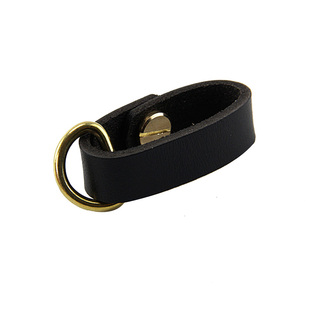 手工钥匙圈皮带圈头层牛皮环扣介子圈圈套环腰带配件尾部固定皮环