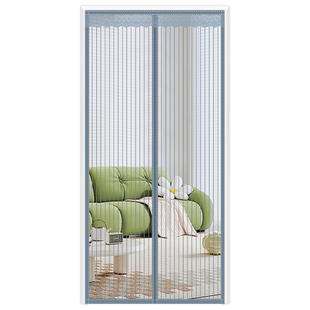 侧开防蚊磁性门帘纱窗纱门免打孔隔断帘金刚网通风沙窗魔术贴家用