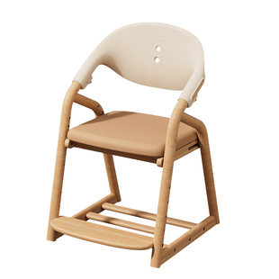 育才可调节儿童学习椅子实木风追背升降座椅家用小学生餐椅写字凳