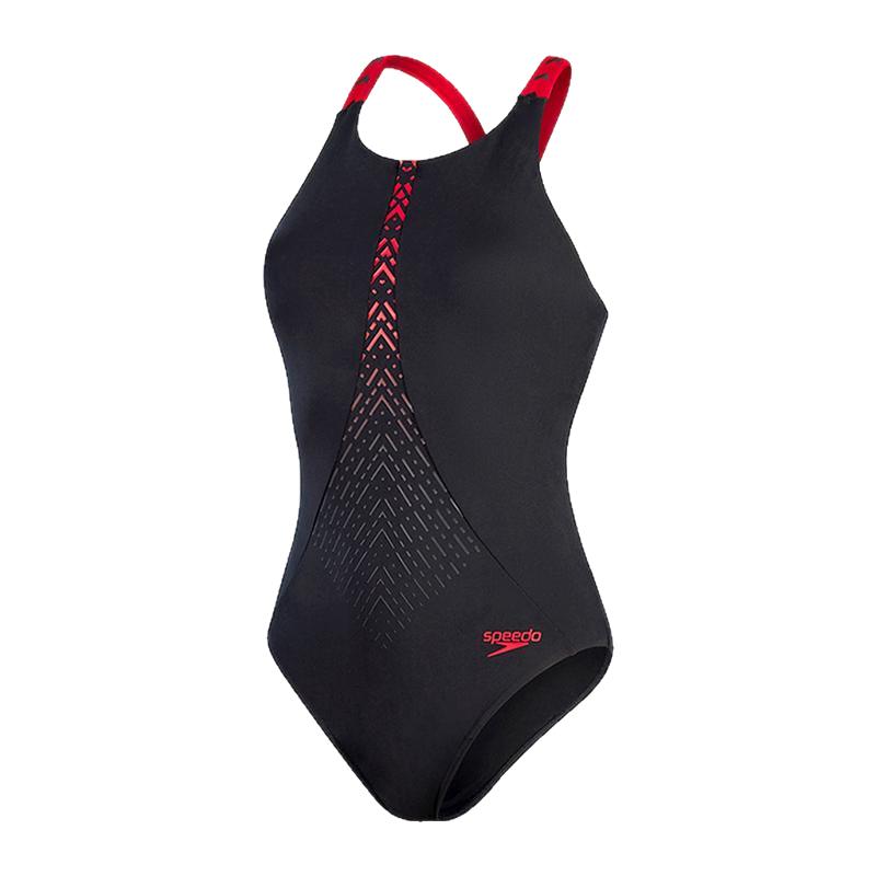 Speedo女士连体抗氯修身显瘦泳衣
