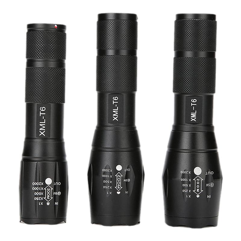 led充电手电筒 A100铝合金户外手电Q5/T6/L2