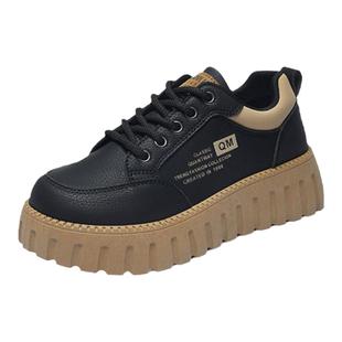 厨房专用防滑鞋女款皮面防水防油上班黑色工作鞋久站不累脚运动鞋