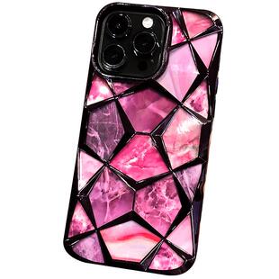17潮牌适用iphone14promax手机壳新款16苹果13pro高级感12pm大彩石电镀水立方ip11创意个性ins风plus女15紫色
