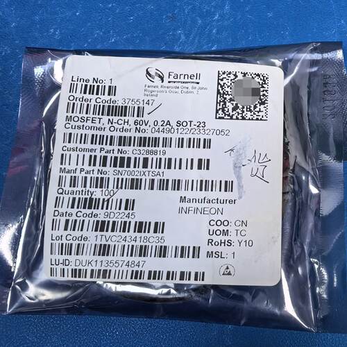 INFINEON SN7002IXTSA1 100个，整出包