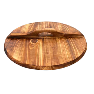 传统无胶手工实木锅盖老式碳化纯杉木质炒锅木头水缸盖子圆形家用